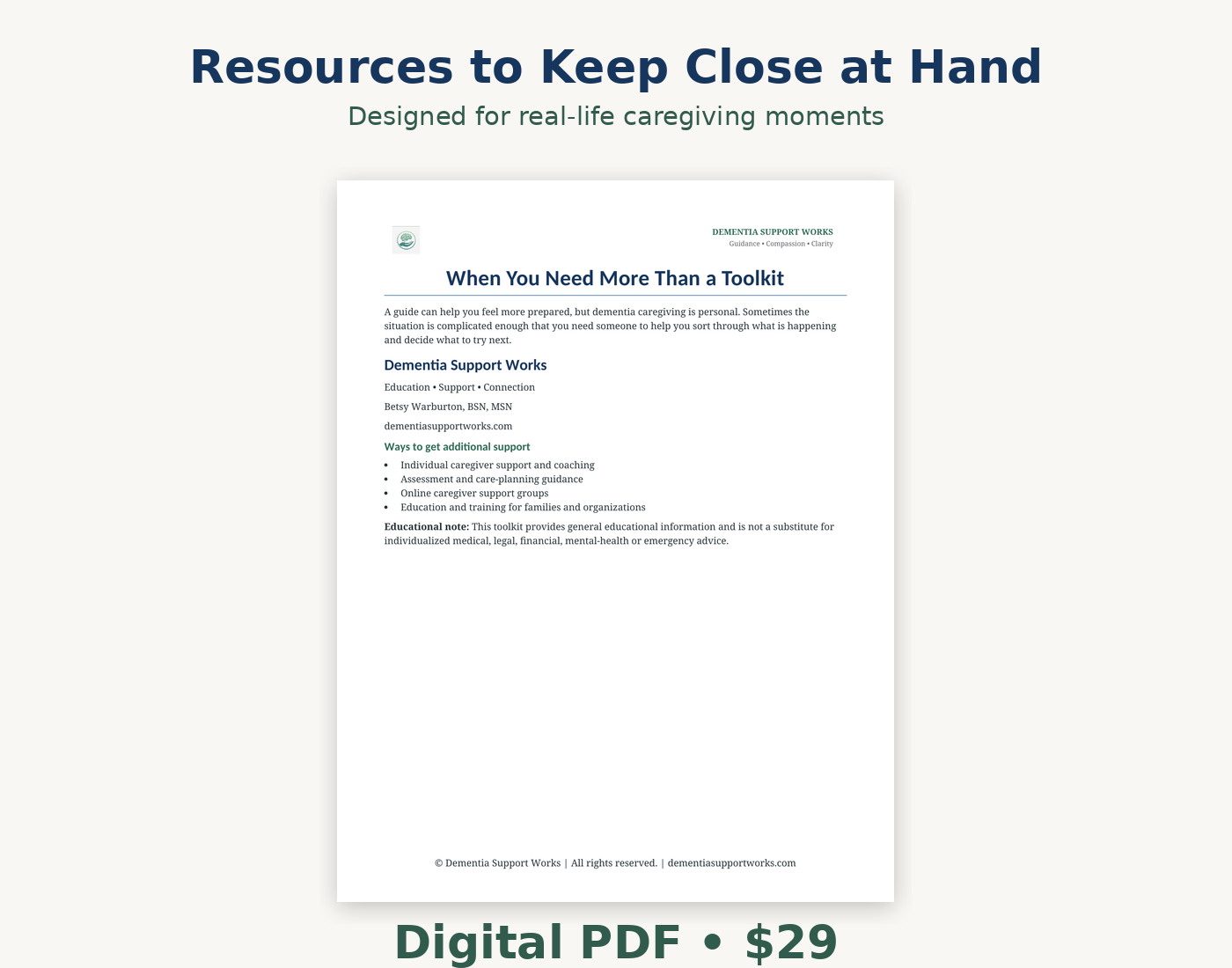 Dementia Caregiver Survival Toolkit - Image 4